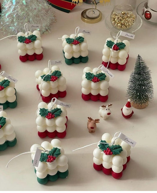 Christmas Bubble Candle