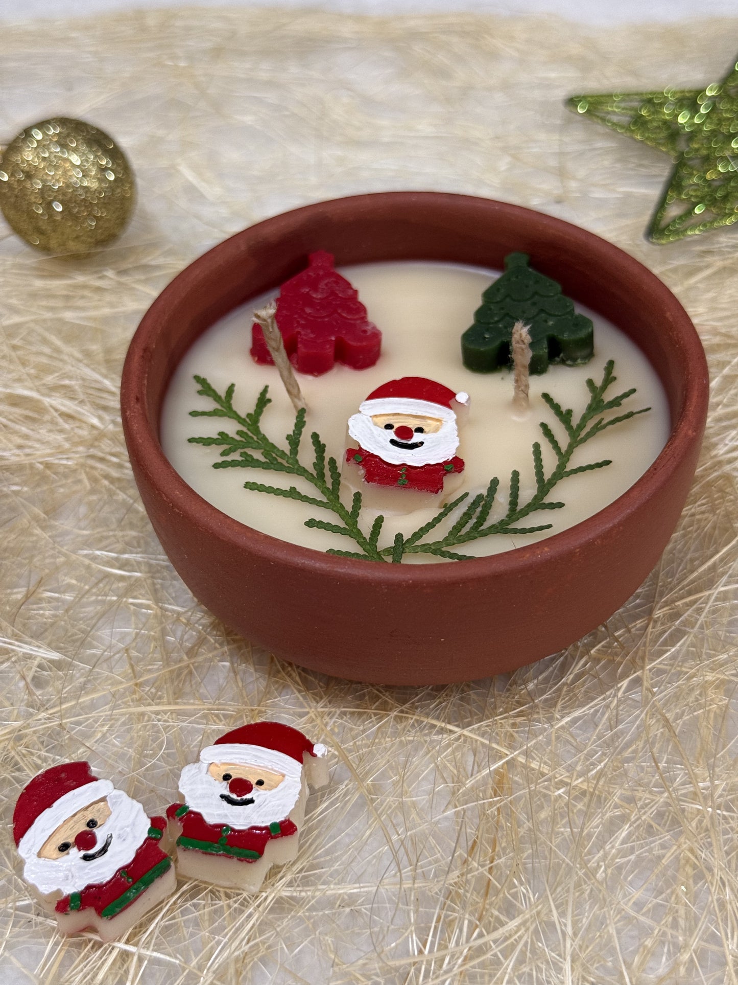 Christmas Terracotta Bowl Candle