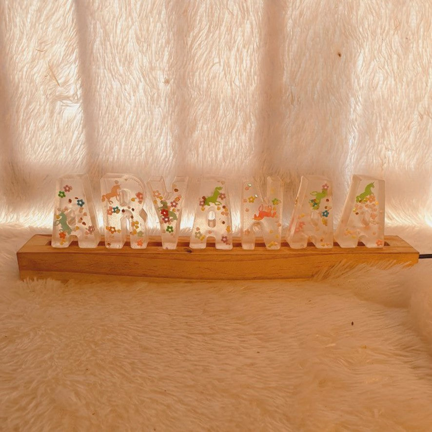 Resin Art LED Name Stand