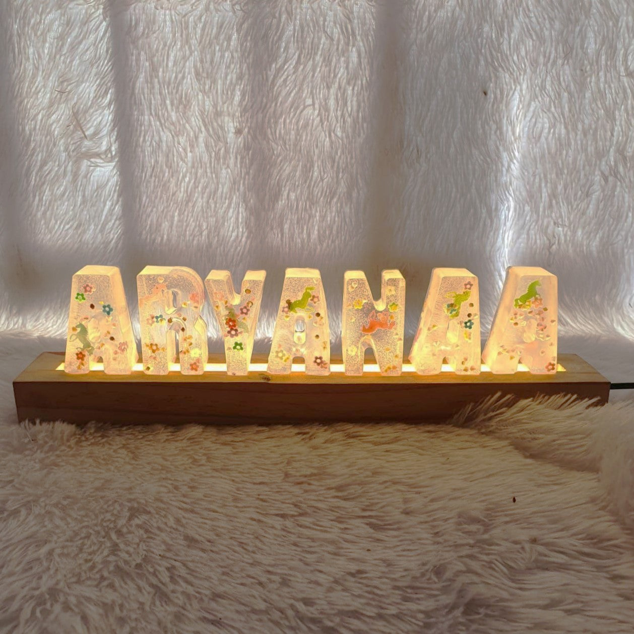 Resin Art LED Name Stand
