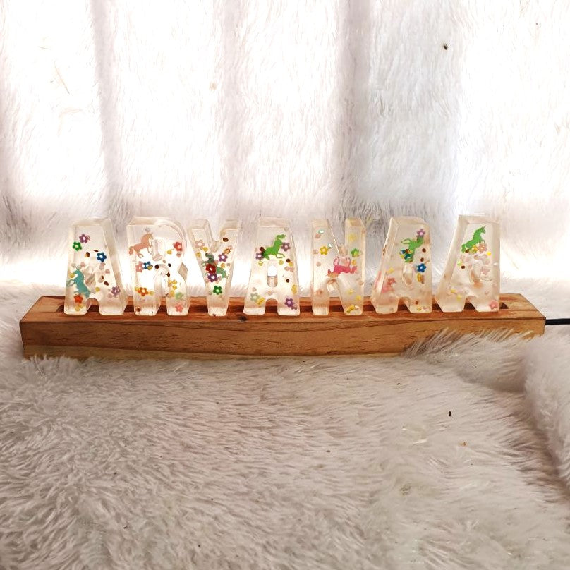 Resin Art LED Name Stand
