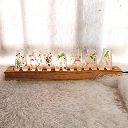Resin Art LED Name Stand